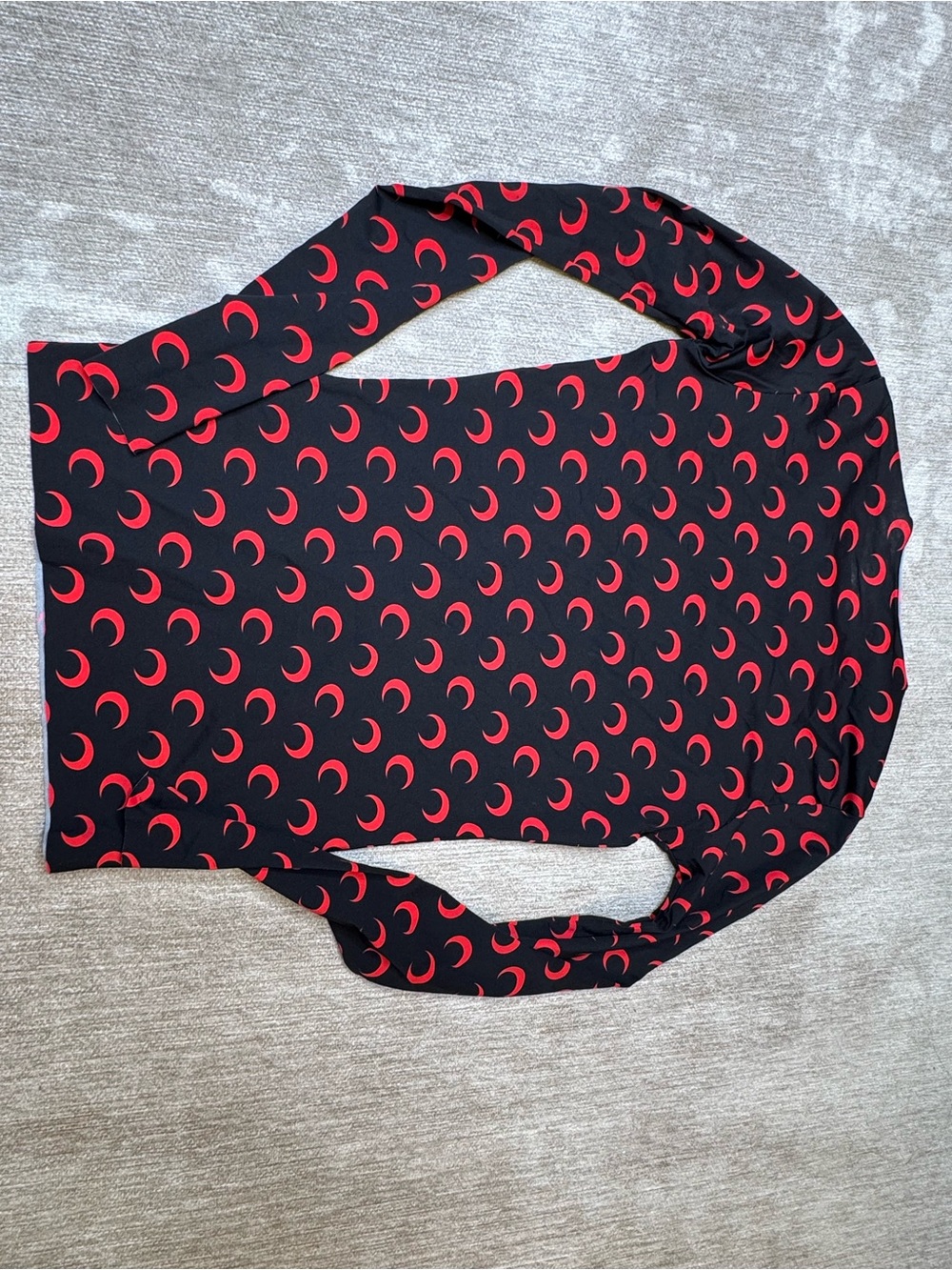 Marine Serre Black Shirt with Red Crescent Motif - Picture 3 of 3